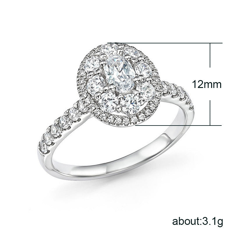 Fashion wild full diamond zircon ring female party party ring hand jewelry - Bellarte Enchanté Fashion wild full diamond zircon ring female party party ring hand jewelry